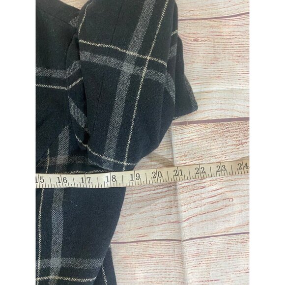 Banana Republic Women's Wool Blend Plaid Crop Short Sleeve Coat - Small - Picture 9 of 16